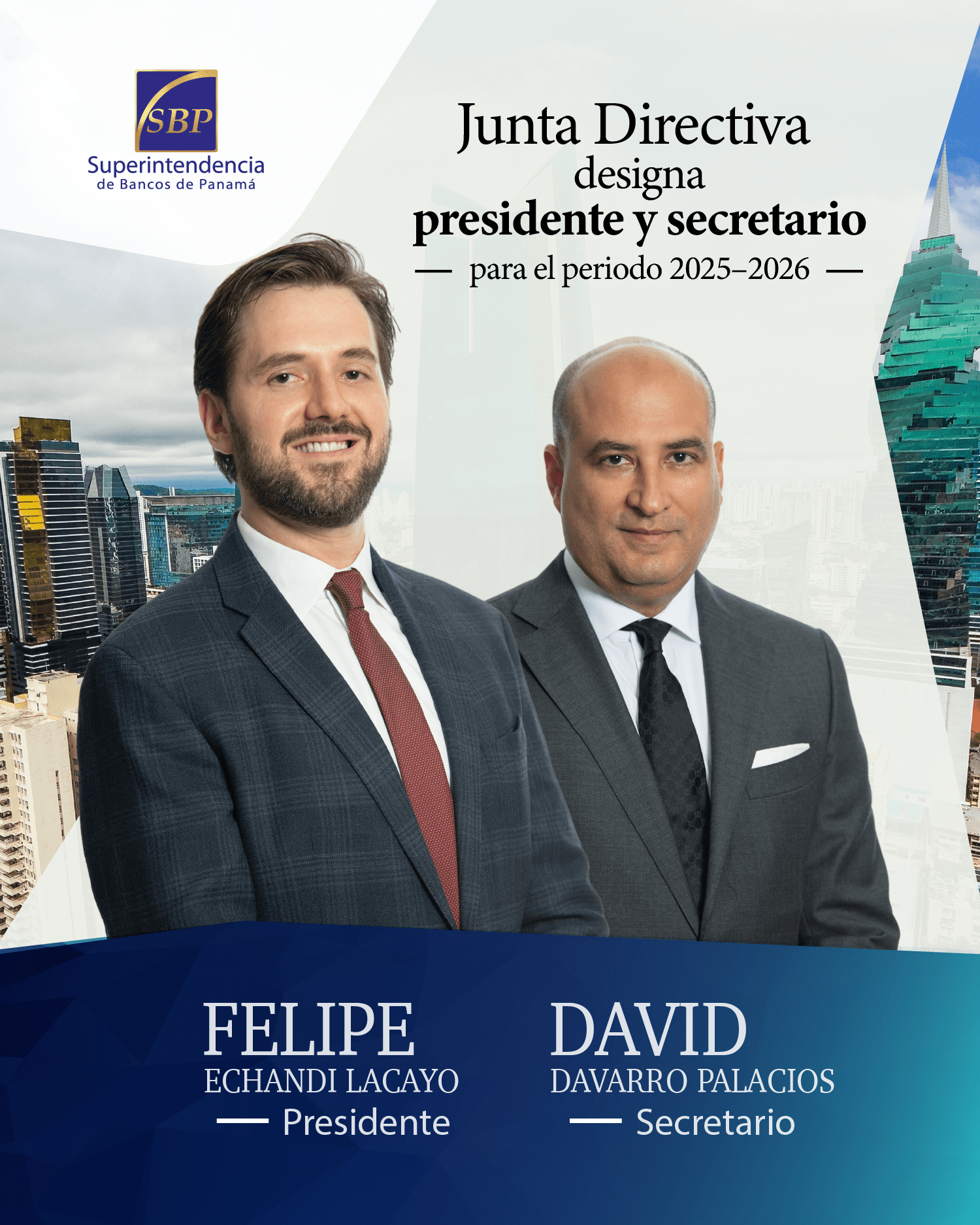 Junta Directiva de la SBP designa presidente y secretario para el periodo 2025–2026